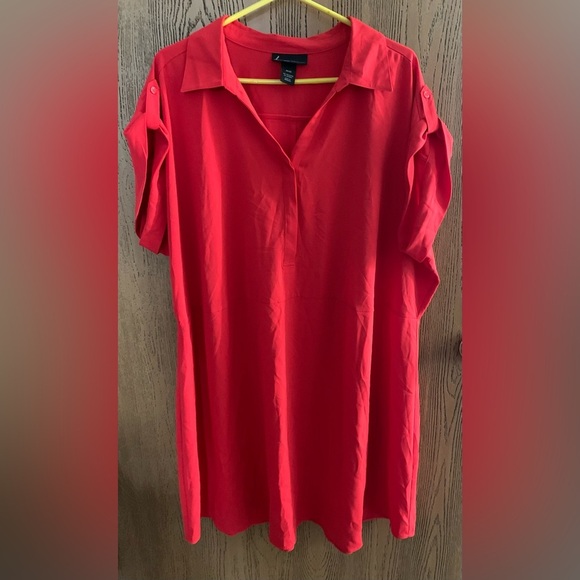 Lane Bryant Cap Sleeve Mini Summer V-Neck Dress - Picture 6 of 8